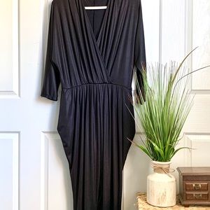 EVA MENDES classy black jumpsuit